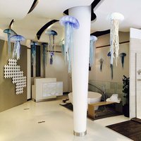 Бумажные медузы в оформлении интерьера, Монако